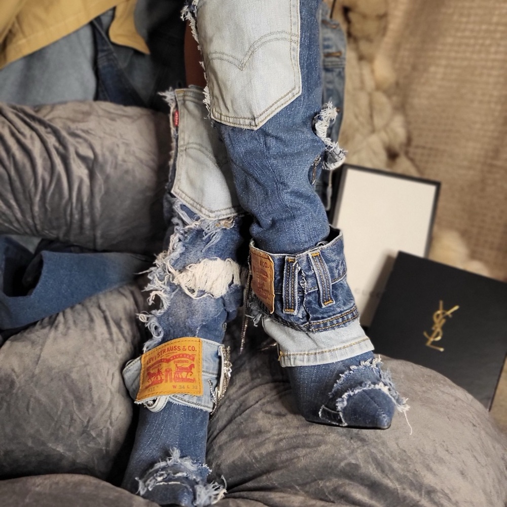 JEAN DENIM CUSTOM BOOTS